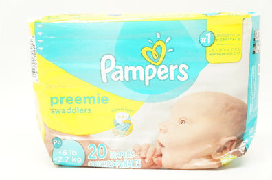 P&G P-1 Pampers Preemie Swaddlers <6lb - Pack of 20